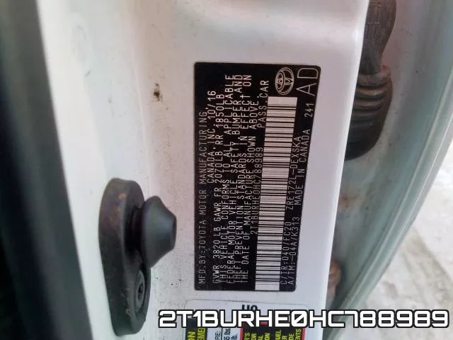 2T1BURHE0HC788989 фото 2