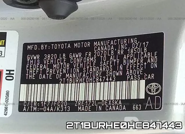 2T1BURHE0HC847443 фото 10