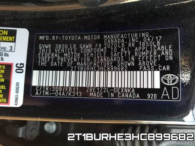 2T1BURHE3HC899682 фото 2