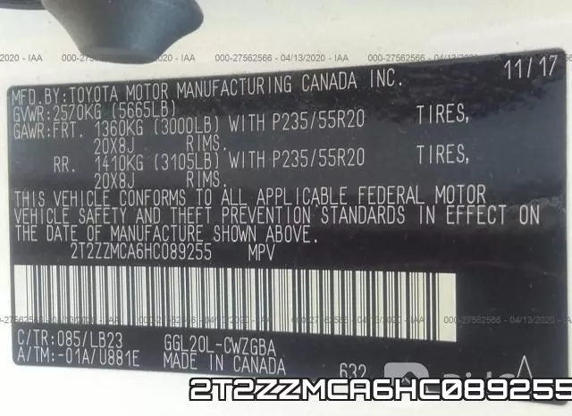 2T2ZZMCA6HC089255 фото 10