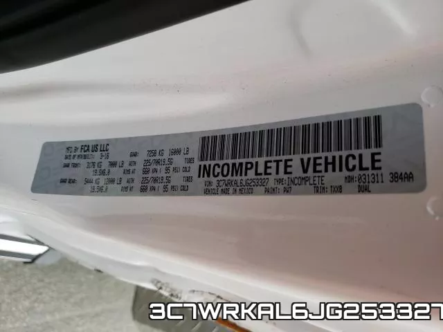 3C7WRKAL6JG253327 фото 2
