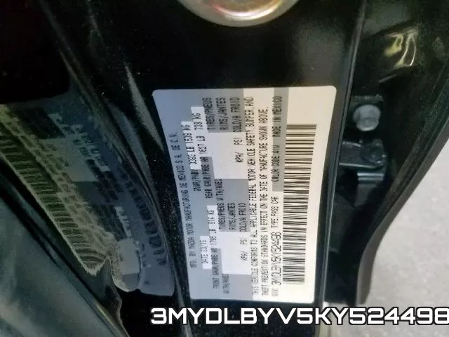 3MYDLBYV5KY524498 фото 2