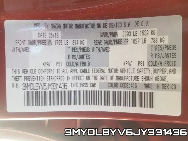 3MYDLBYV6JY331436 фото 2