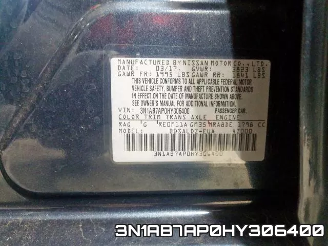3N1AB7AP0HY306400 фото 2