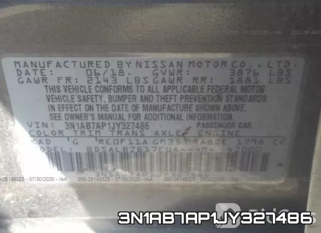 3N1AB7AP1JY327486 фото 10