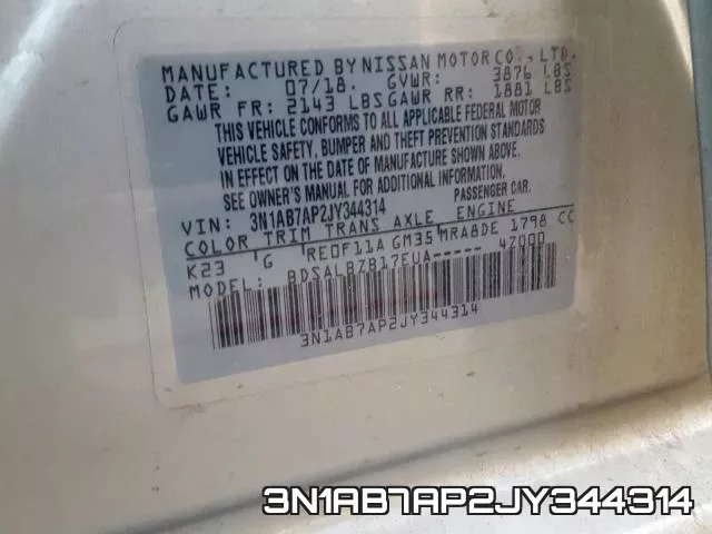 3N1AB7AP2JY344314 фото 2