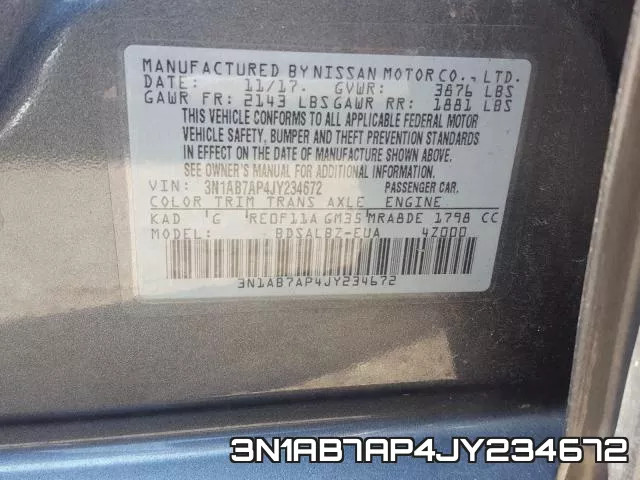 3N1AB7AP4JY234672 фото 2