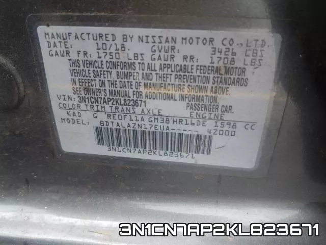 3N1CN7AP2KL823671 фото 2