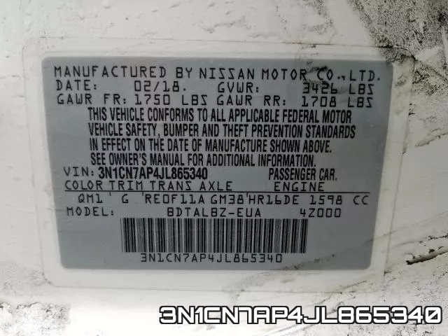 3N1CN7AP4JL865340 фото 2