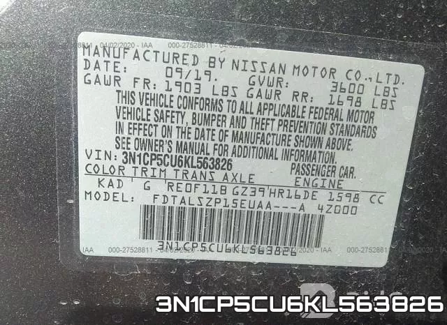 3N1CP5CU6KL563826 фото 10