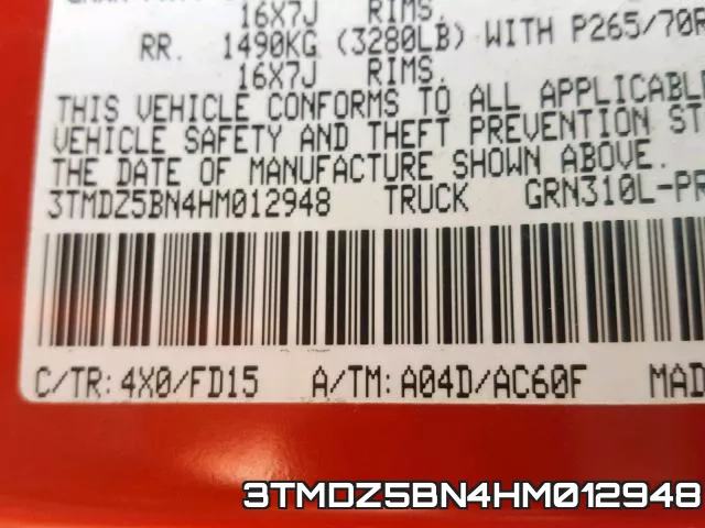 3TMDZ5BN4HM012948 фото 2
