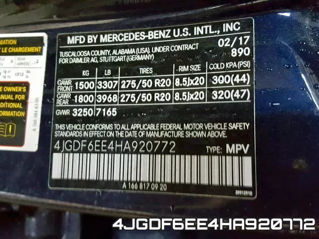 4JGDF6EE4HA920772 фото 2