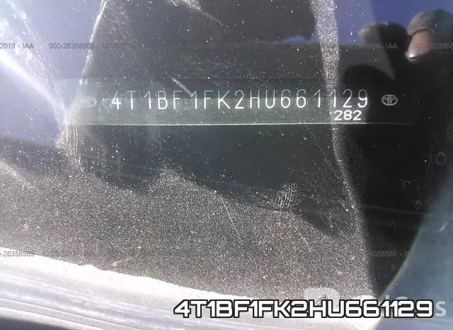 4T1BF1FK2HU661129 фото 10