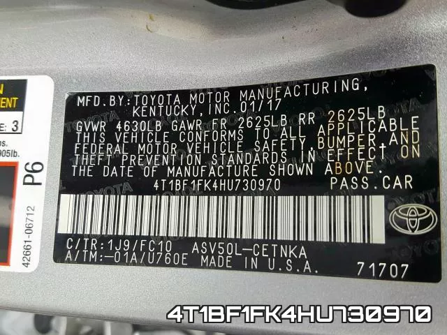 4T1BF1FK4HU730970 фото 2