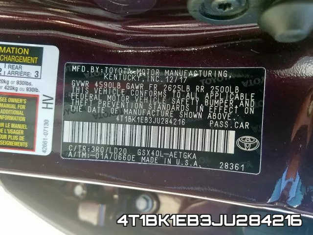 4T1BK1EB3JU284216 фото 2