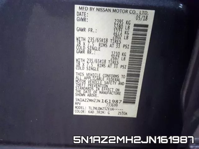 5N1AZ2MH2JN161987 фото 2