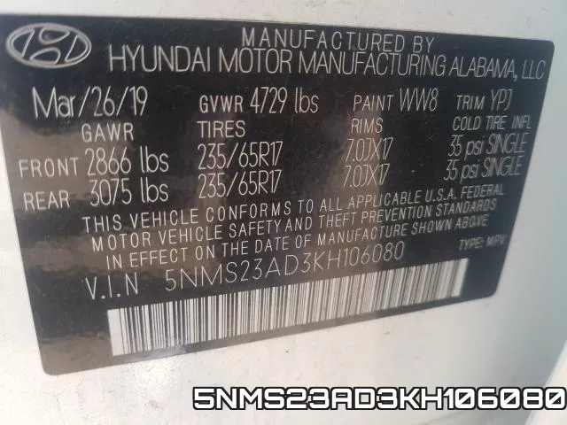 5NMS23AD3KH106080 фото 2