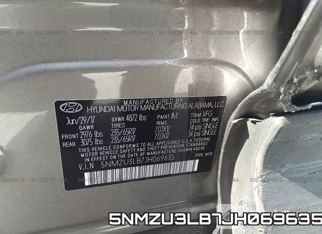 5NMZU3LB7JH069635 фото 10