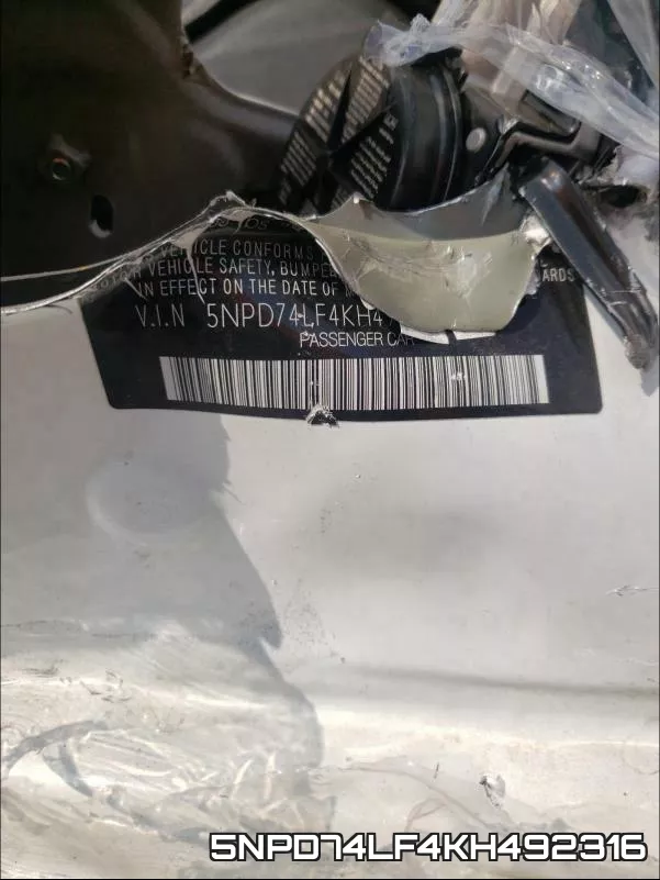 5NPD74LF4KH492316 фото 2