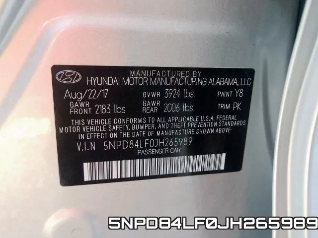 5NPD84LF0JH265989 фото 2