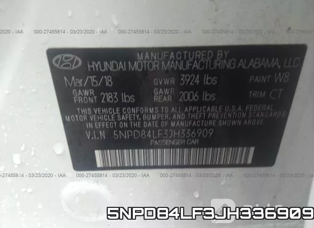 5NPD84LF3JH336909 фото 10