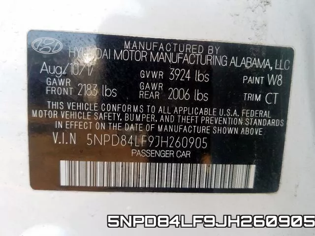 5NPD84LF9JH260905 фото 2