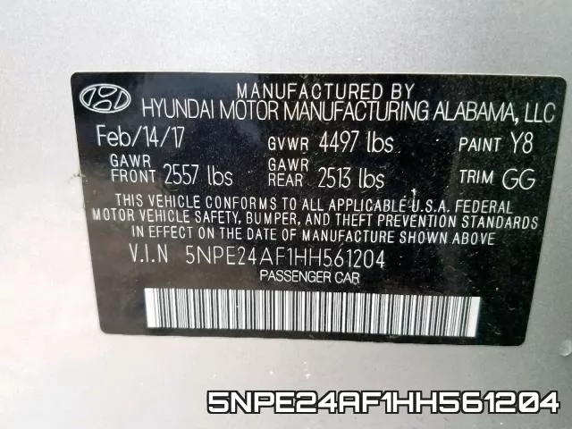 5NPE24AF1HH561204 фото 2