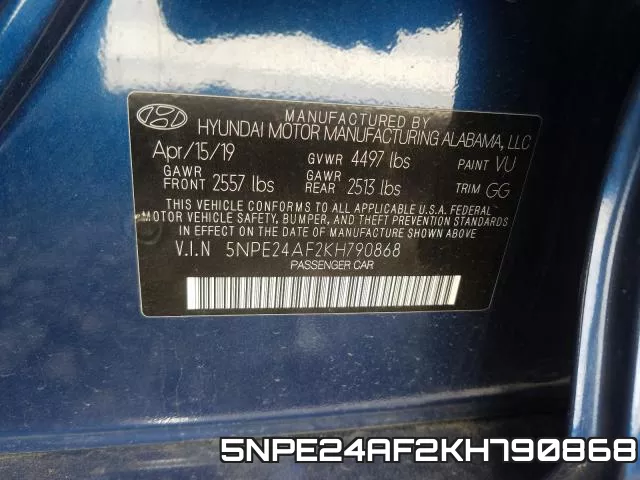 5NPE24AF2KH790868 фото 2