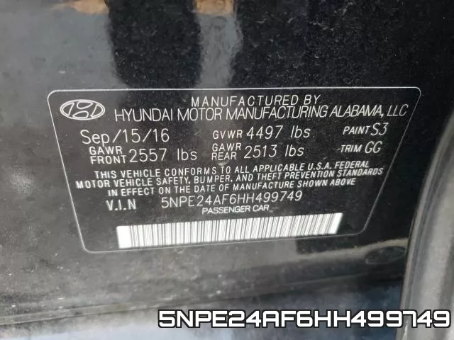 5NPE24AF6HH499749 фото 2