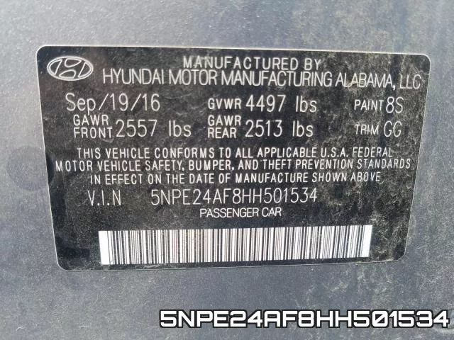5NPE24AF8HH501534 фото 2