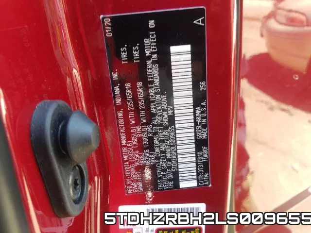 5TDHZRBH2LS009655 фото 2