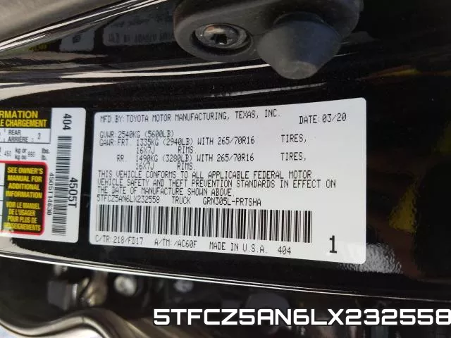 5TFCZ5AN6LX232558 фото 2