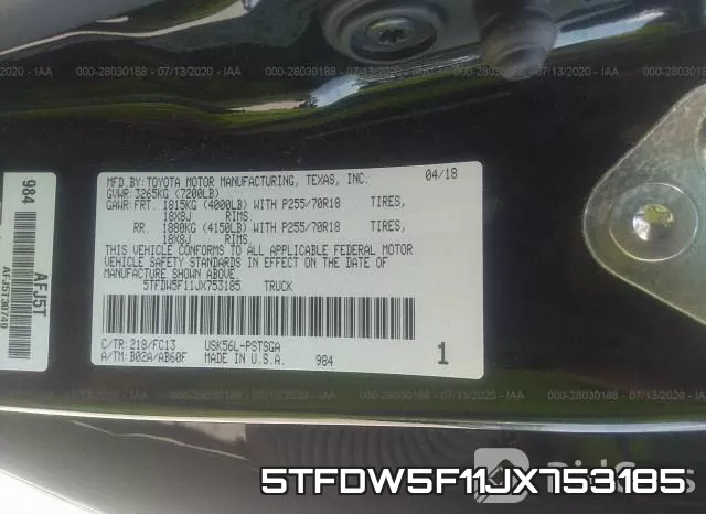 5TFDW5F11JX753185 фото 9