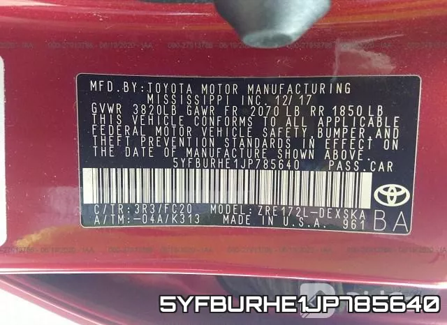 5YFBURHE1JP785640 фото 10