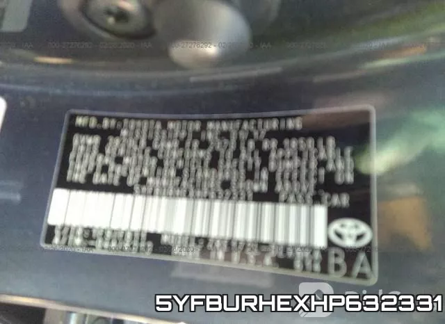 5YFBURHEXHP632331 фото 10
