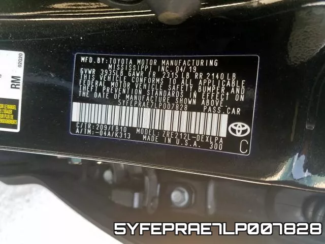 5YFEPRAE7LP007828 фото 2