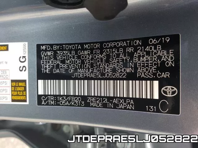 JTDEPRAE5LJ052822 фото 2