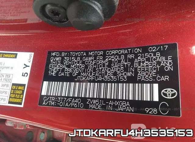 JTDKARFU4H3535153 фото 10