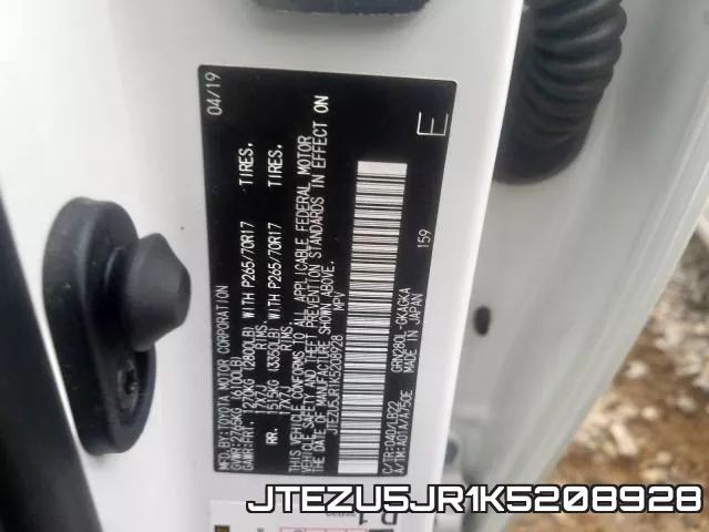 JTEZU5JR1K5208928 фото 2