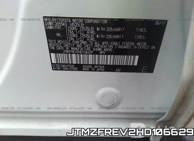 JTMZFREV2HD106629 фото 10