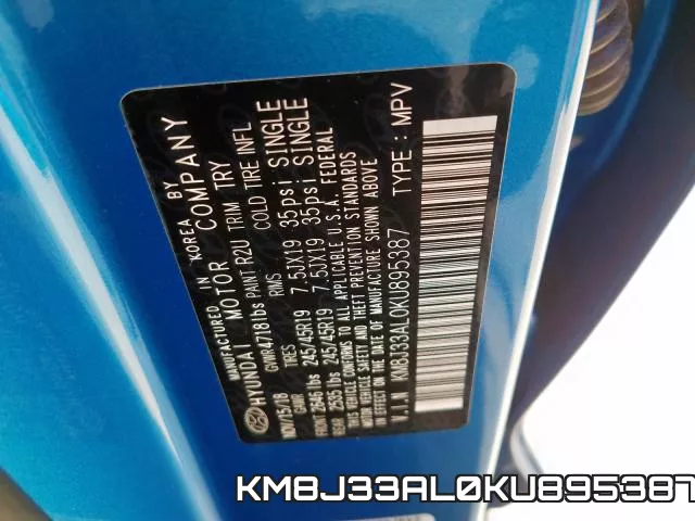 KM8J33AL0KU895387 фото 2