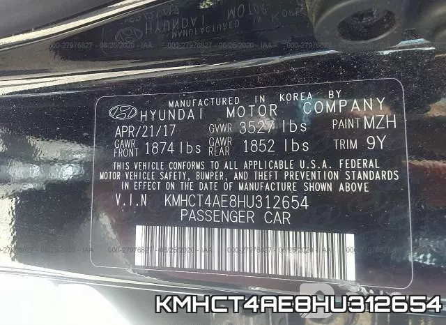 KMHCT4AE8HU312654 фото 10