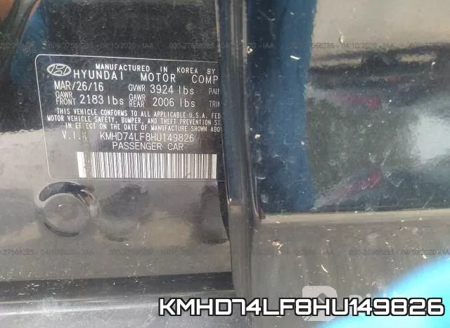 KMHD74LF8HU149826 фото 10