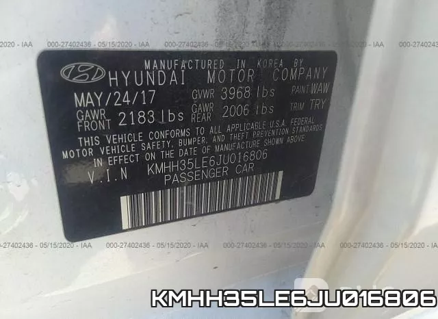 KMHH35LE6JU016806 фото 10