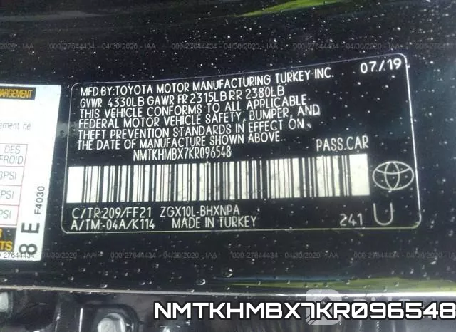 NMTKHMBX7KR096548 фото 10