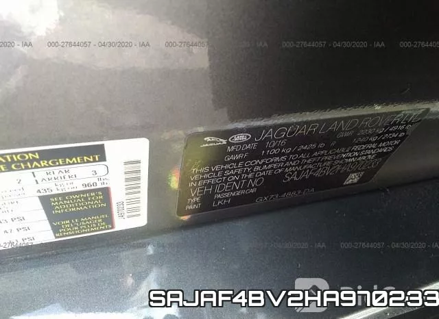 SAJAF4BV2HA970233 фото 10