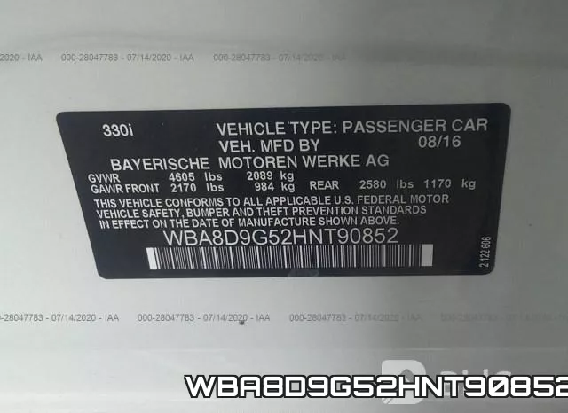 WBA8D9G52HNT90852 фото 10