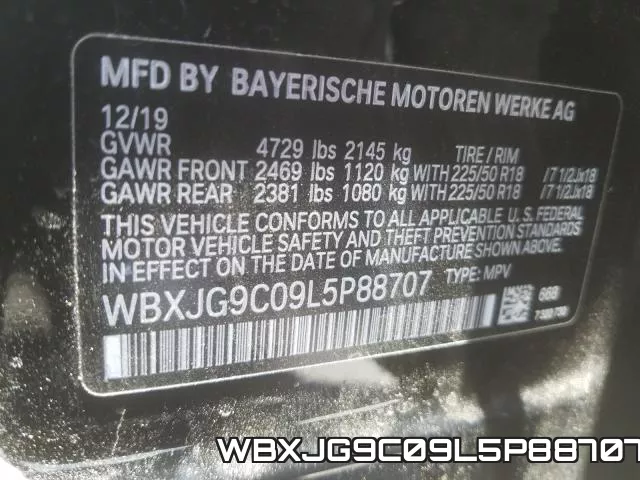 WBXJG9C09L5P88707 фото 2