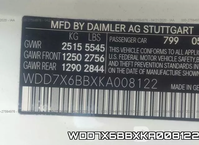 WDD7X6BBXKA008122 фото 10