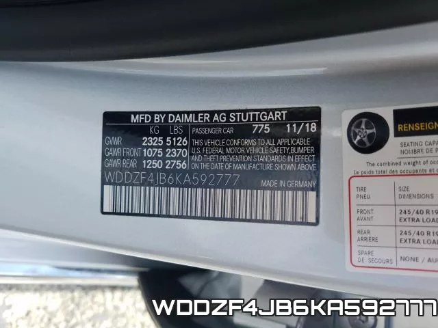 WDDZF4JB6KA592777 фото 2